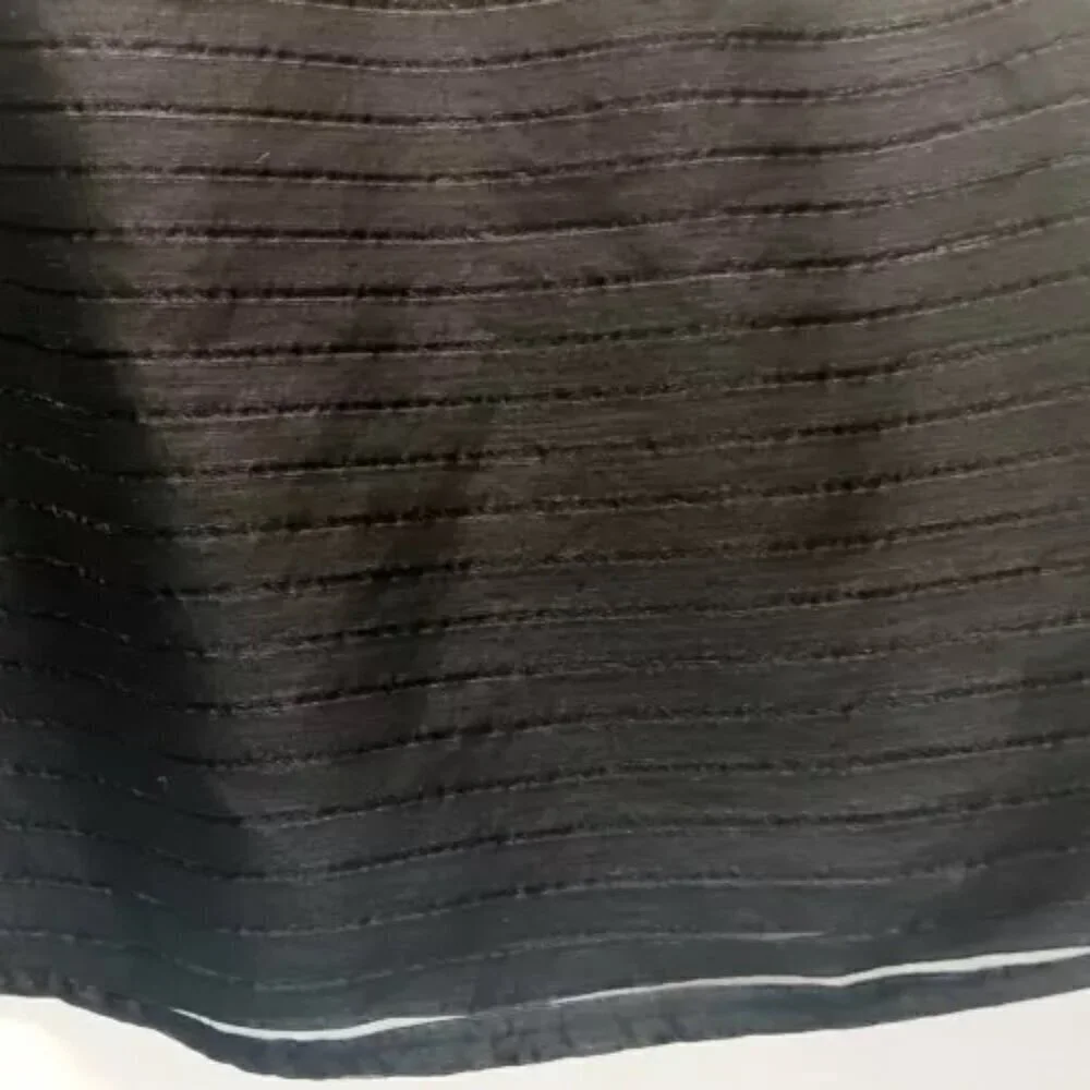Banana Republic Ladies Size‎ 6 Side Zip Black Striped Lined Pencil Skirt EUC